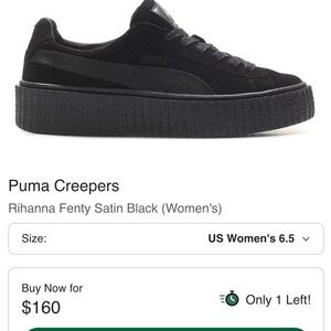 Puma Women's Satin Black Creepers